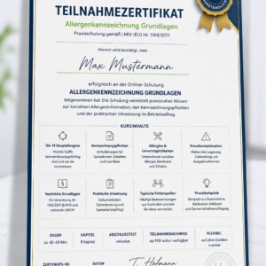 Allergenkennzeichnung Grundlagen